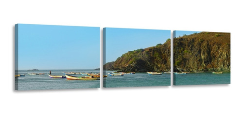 Cuadro Playa Manzanillo Margarita Multipanel Foto Canvas