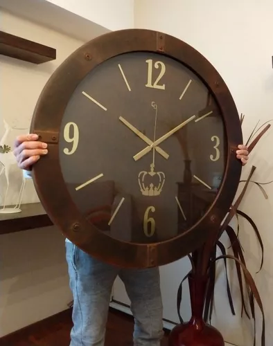 Reloj Pared Vintage 80cm Oxido