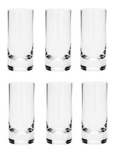 Imagen 3 de 5 de Vasos Tequila O Vodka Cristal Bohemia Original Setx6 60ml