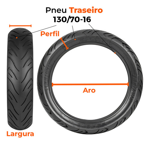 Kit Pneu 275-18 + 130-70-16 S/ C Sport R Technic