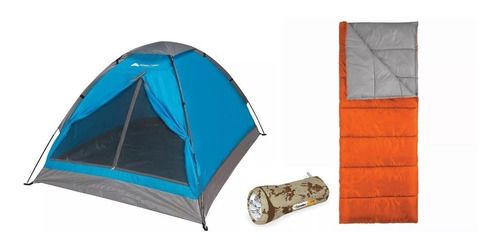 Tienda Casa De Campaña Sleeping Bag Y Lampara Campismo