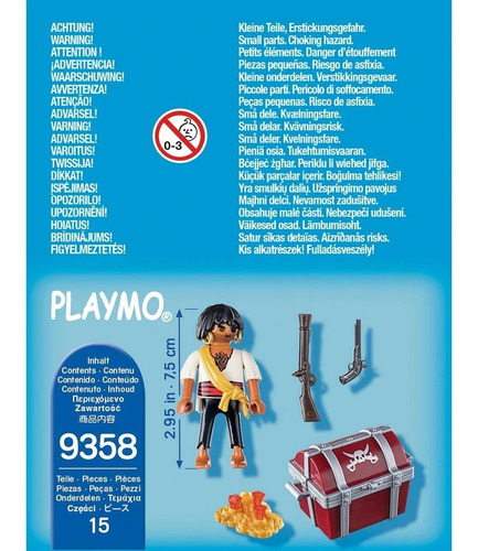 Playmobil 9358 Pirata Con Tesoro
