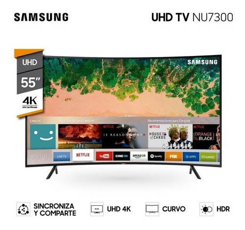 Tv 55  Led Samsung Uhd 4k Curved Smart Un55nu7300