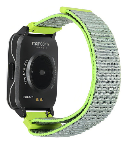 Relogio Smartwatch Mondaine Full Touch Pulseira Nylon Verde