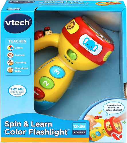 Vtech Linterna Gira Y Aprende Amarilla