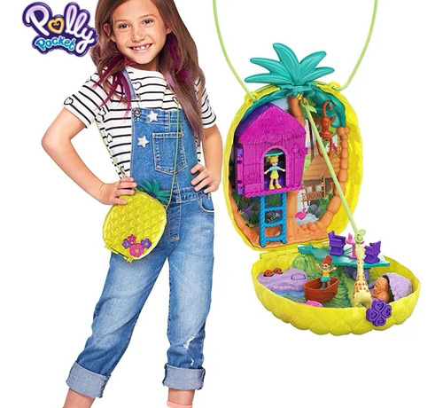 Set Bolsa Piña Tropical Polly Pocket Mattel Con Accesorios
