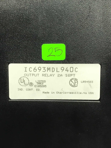 Ge Fanuc Ic693mdl940 Mod De Salidas Ic693mdl940c 25 (Usado)