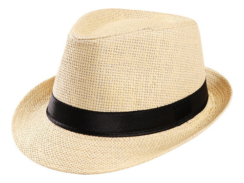 A Sombrero De Paja Unisex Trilby Gangster Cap Beach Sun Sun 