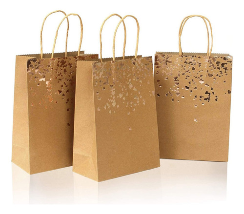 Home Storage Gift Bags Kraft Paper Bags Birthday Wedding Chr