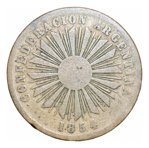 Moneda 4 Centavos Confederacion Argentina 1854 Km 25