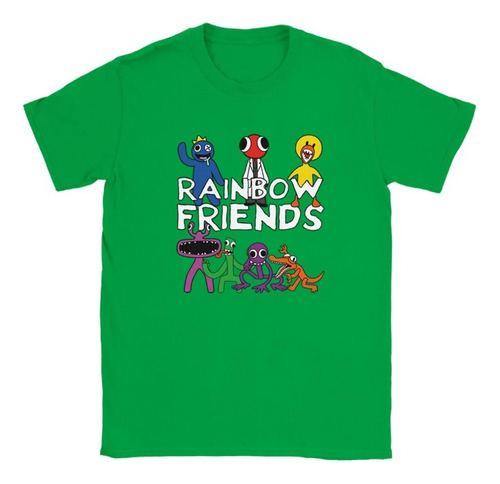 Polera Infantil Unisex Rainbow Friends Game Algodo Estampado