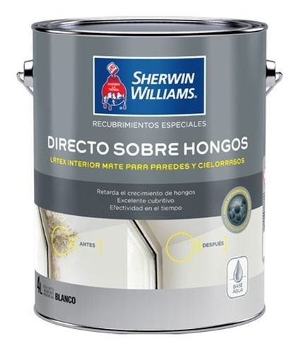 Pintura Latex Interior Antihongo Directo Hongo 4lt | Gran