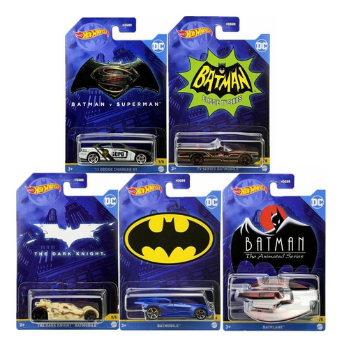 Hot Wheels Basicos Serie Completa De Batman 5 Carros