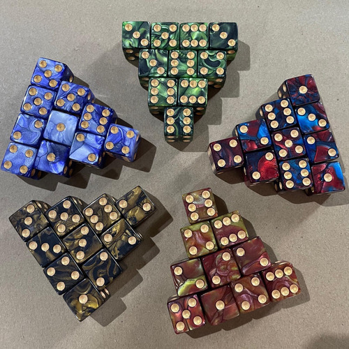 2 Juego De Dados Acrílicos De Seis Caras, Juguetes De 16 Mm