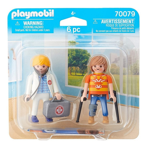 Muñeco Doctor Y Paciente Playmobil 70079