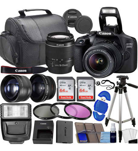Canon Cámara Dslr Eos D/rebel T7 Con Lente Ef-s 0.709-2.16. Color Kit De 128 Gb