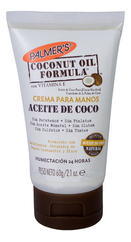 Crema Para Manos Palmers Coconut Oil Formula 60g