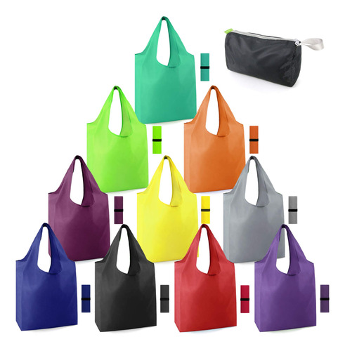 Bolsas Enrollables Reutilizables Para Compras, Bolsas Plegab