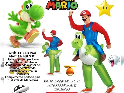 Disfraz Inflable De Super Mario Y Yoshi Para Adulto Unitalla