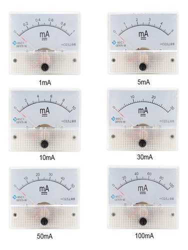 Medidor De Panel De Corriente Analógico Amperímetro 0-50 Ma