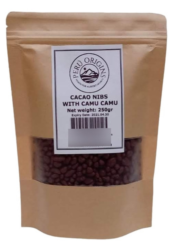 Cacao Nibs Camu Camu - 70% Cacao Orgánico - 250 Gr.