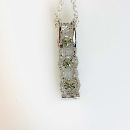Colgante Plata 925 Diamante Moissanita Blanco Ice Genuino