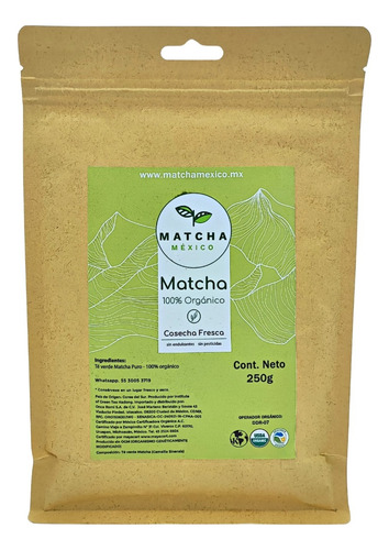 Té Matcha México verde en polvo Matcha 250 g