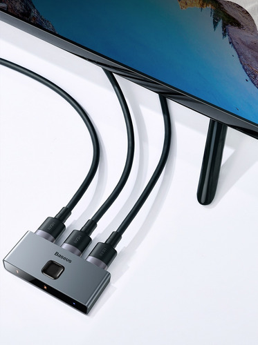 Imagen 10 de 10 de Splitter Switch Hdmi 2x1 4k 2 Salidas Baseus Valleytech
