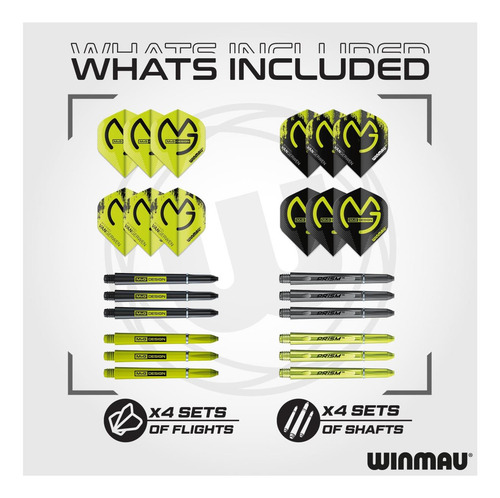 Winmau Michael Van Gerwen Mvg Steeltip Gift Set Juego De De Punta De Acero.