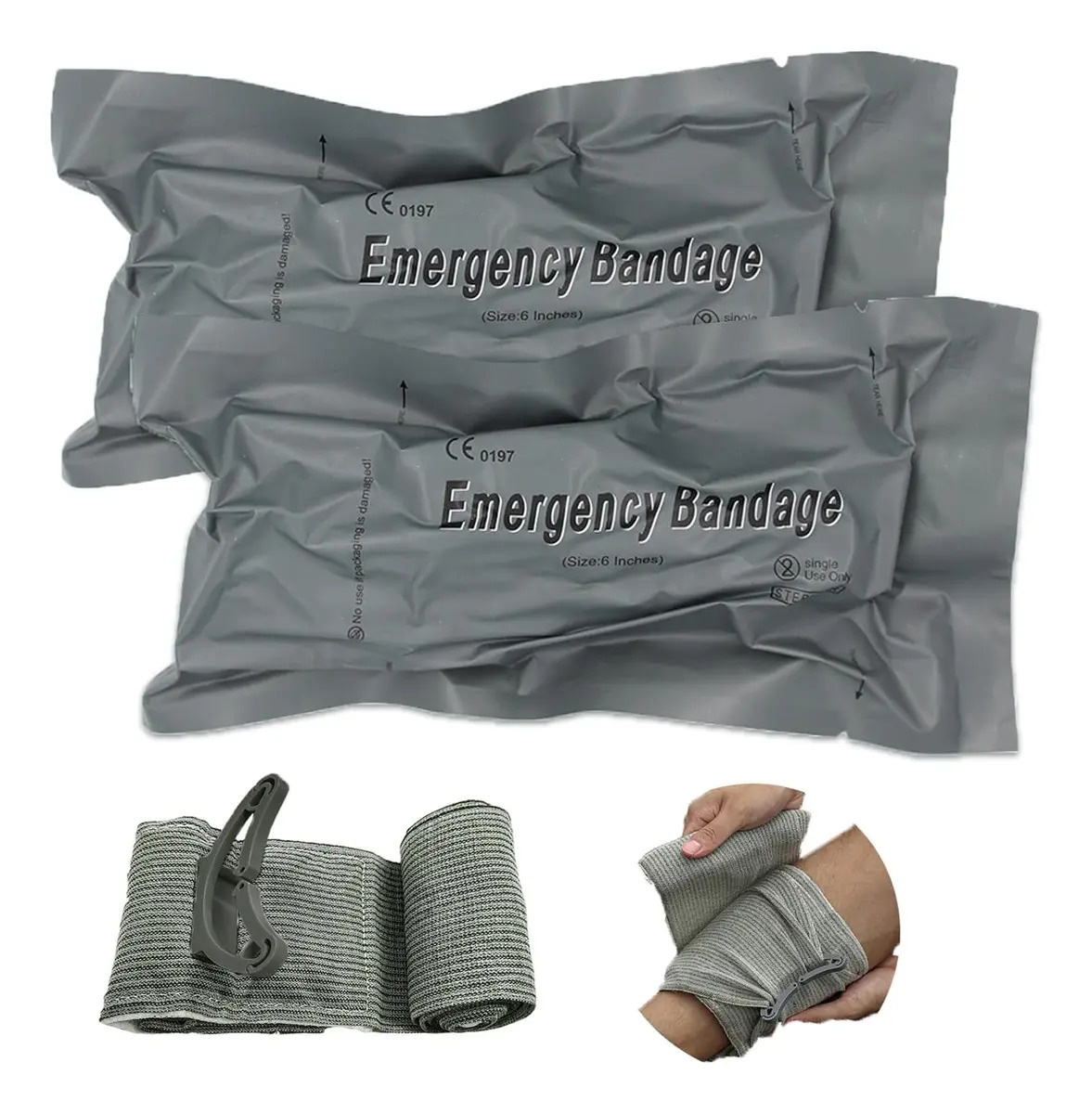 2 Pcs Torniquete Táctico Militar Vendaje Israelí 6 Pulgadas