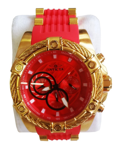Relógio Invicta Bolt 25525 Vermelho C/dourado Original C/ Nf