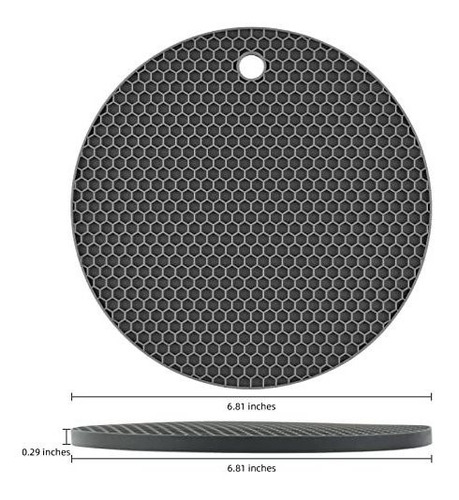 Soporte Para Ollas Calientes De Silicona Circular Turquesa