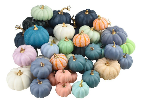 Calabaza Artificial, 16 Unidades, Calabazas Otoñales De Espu