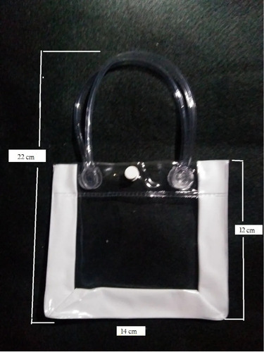 Kit C/ 10 Sacolinha Transparente Necessaire Alça E Botão
