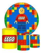 Comprar Trio Capas Cilindro + Painel Redondo Lego Sublimado Elastico