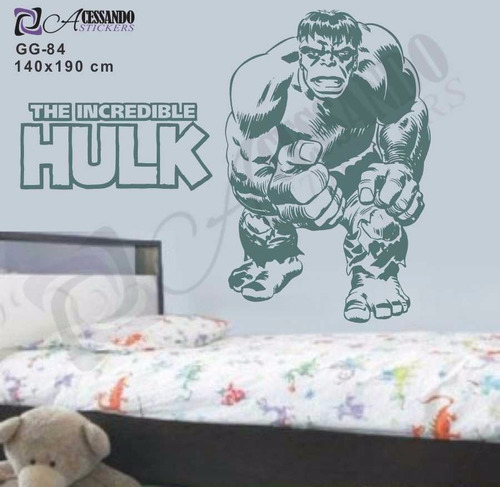 Adesivo Decorativo Parede Infantil - Hulk Marvel Vingadores