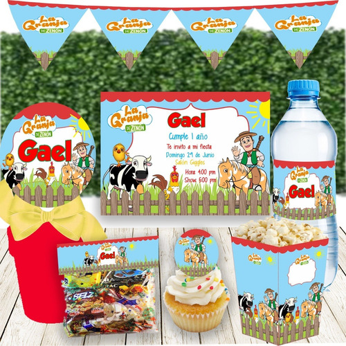 Kit Imprimible La Granja De Zenon Invitacion Candy Bar