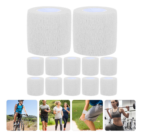 Cinta Venda Elástica Cohesiva Autoadherible 4.5m* 5cm 12pcs Blanco