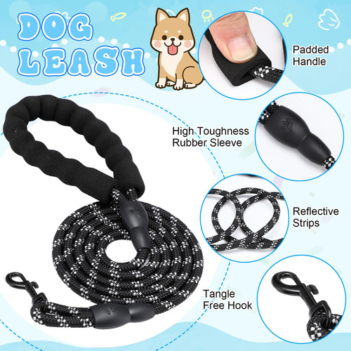 Jgo 11 Pzas Arnés Y Collar Antitirones Para Perros Kit De In