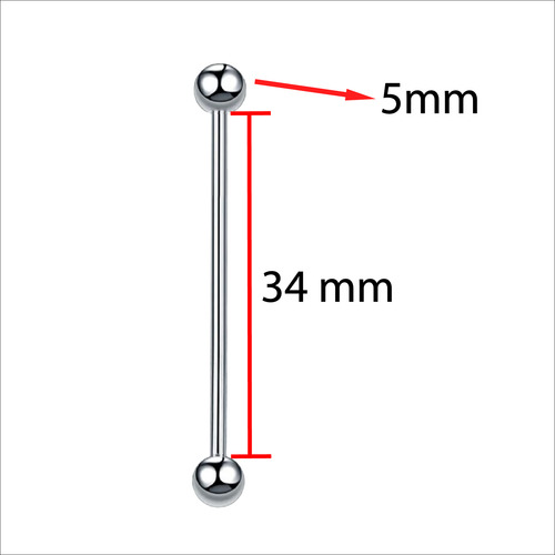Piercing Titanio Arete Universal Transversal Barra Oreja
