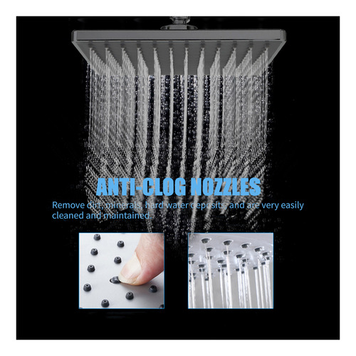 Alcachofa De Ducha Ajustable Con Cabezal Alto Para Lluvia Y