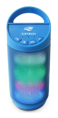 Caixa De Som Bluetooth 8w Speaker Beat Led Cartão Sd C3tech