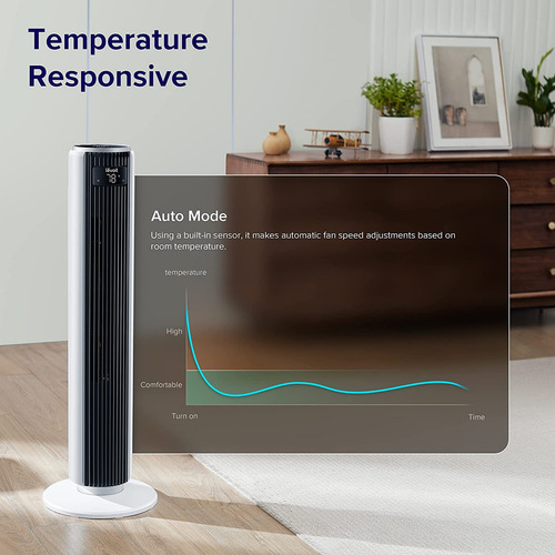 Ventilador Torre Levoit, 28 - 48db, Oscilante, 5 Velocidades