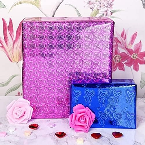 Juvale 3 Rollos De Papel Holográfico, Papel De Regalo De Lám