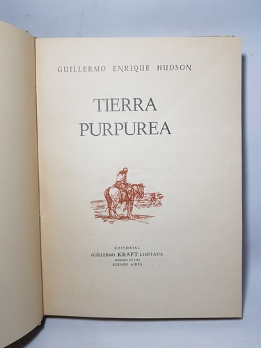 Antiguo Libro Tierra Purpurea Hudson Kraft 1956 Mag 57631