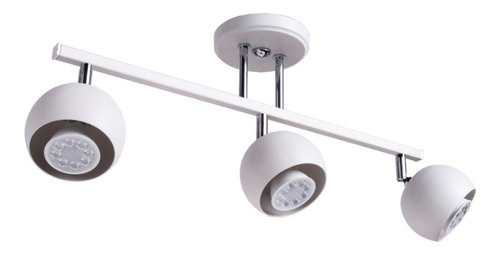 Aplique Riel 3 Luces Bocha Cabezal Móvil C/ Lamp Led F