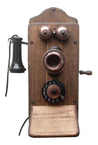 Telefone De Parede Antigo Papai - Artesanal