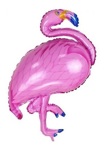  10 Balão Metalizado Flamingo Rosa Grande Decoração