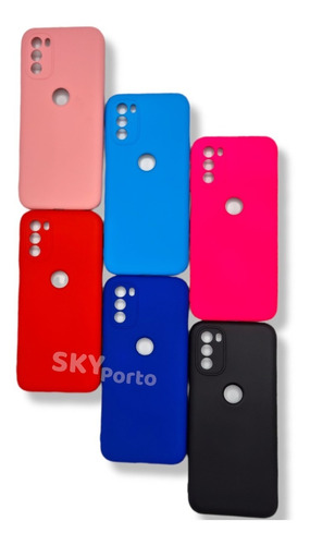 Funda De Silicona Con Felpa + Film Hidrogel Para Moto G41