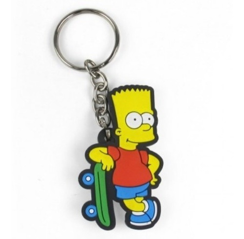 Imagem 1 de 2 de Chaveiro Geek Nerd Desenho Os Simpsons Bart Com Skate